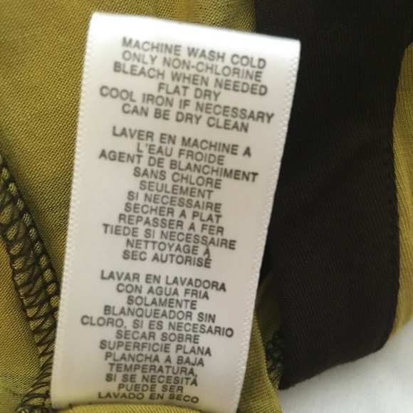 Michael Kors- NWT Woman's Sleeveless-Top- Scoop Beaded Neck,Brown & Chartreuse - Picture 6 of 9